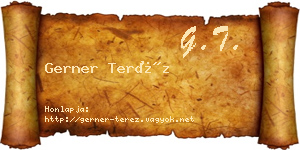 Gerner Teréz névjegykártya